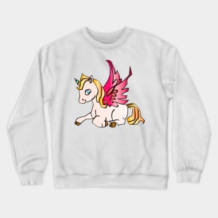 Lying unicorn with wings Crewneck Sweatshirt